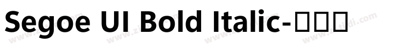 Segoe UI Bold Italic字体转换